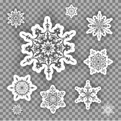 Beautiful set of snowflakes