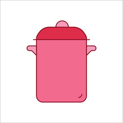 Pot symbol flat, colorful icon on background
