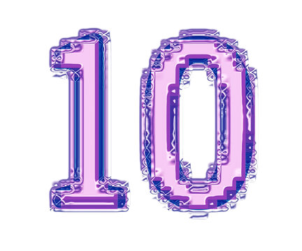 Number 10 icon bejewelled
