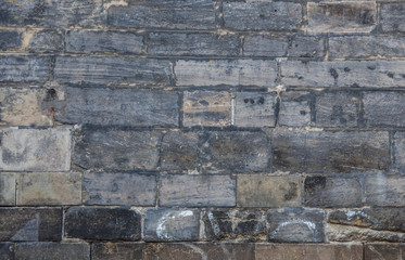 Old castle stone brick block textured wall