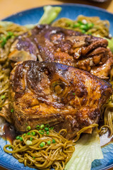 Simmered Sea Bream Head over noodle - Tai kama no nitsuke.