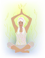 Yoga. Illustration for your design.