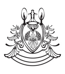 Fototapeta premium Baroque Elegant lamp vintage ornaments Vector