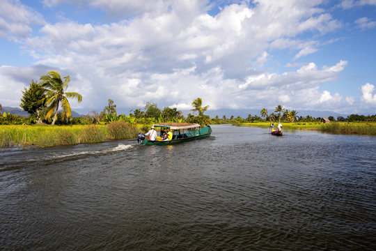 MADAGASCAR  OCTOBER 18.2016 Life on the river delta Antainambalana ,  October 18. 2016, Madagascar