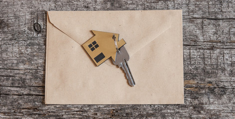 Symbol of the house with silver key