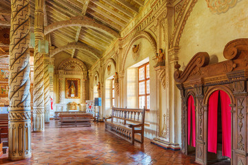 Fototapeta na wymiar Inside the church St. Xavier, Jesuit missions, Bolivia, World Heritage