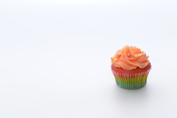 Cupcake on white background