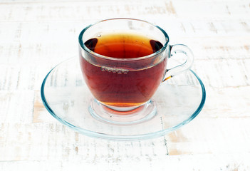 Tea. Mint Tea. Herbal tea. Mint leaf. Mint leaves. Tea in a glass cup, mint leaves, dried tea,...