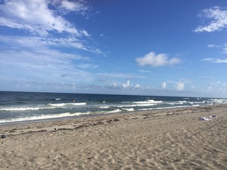 waves on the shore of a beach
