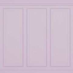 classic pink  wall ,3d render 