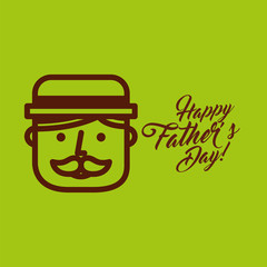 cartoon face father day vector illustration eps 10