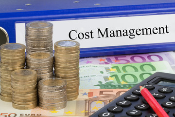 Cost Management / Ordner mit Geld