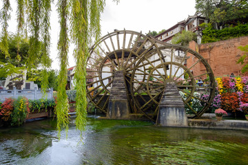 waterwheel, landmark of Lijing, China