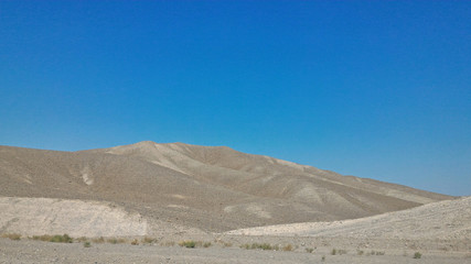 Desert and layers of mountain, majestic landscape in Iran