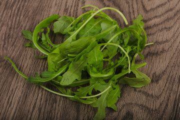 Rucola leaves heap