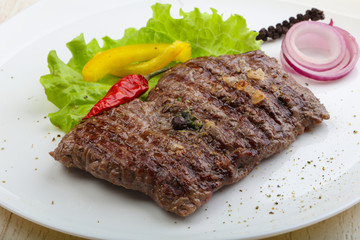 Grilled beef steak