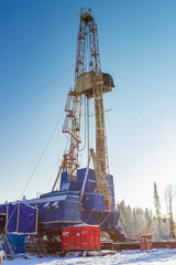 land drilling rig winter
