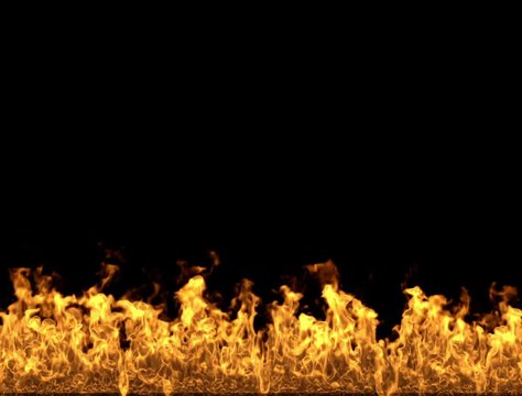 Llamas y fuego sobre fondo negro,Hoguera y barbacoa.Fondo de invierno