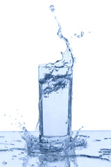 water splash in glass