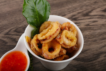 Fried squid rings