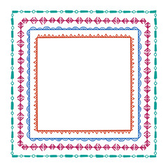 Obraz premium Hand drawn tribal frames