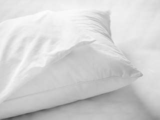 Fototapeta na wymiar Dust mites pillow and bedding cover.