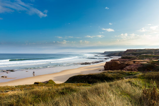 Morning walk on Baleal Beach, Portugal