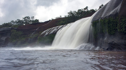 Fototapeta premium Beautiful waterfall in Thailand and nature background