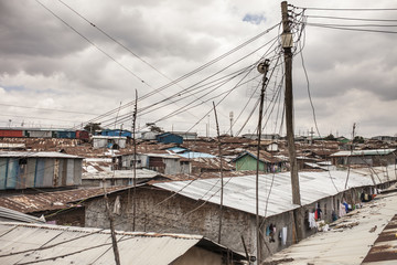 Rooftop view of Kibera, Kenya