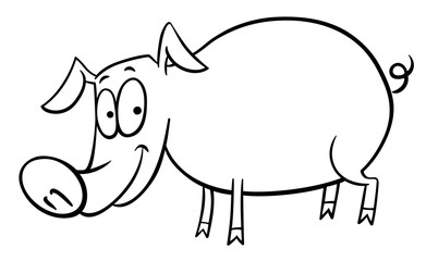 cartoon pig coloring page