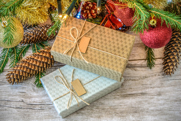 Christmas gifts in vintage style