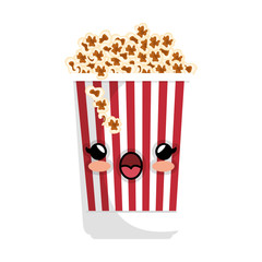 delicious pop corn icon vector illustration design