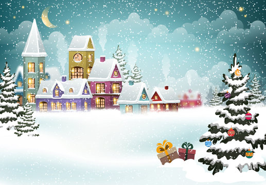 Christmas winter village