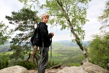 Junger Wandersmann/Sächsische Schweiz