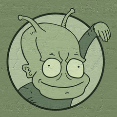 Vintage alien design