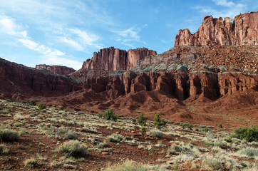End of a springtime afternoon in Capitol Reef National Park