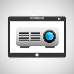 touchpad digital video beam wireless vector illustration eps 10