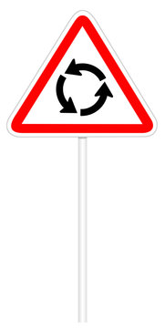Warning traffic sign - Roundabout