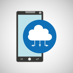 smartphone programming web cloud vector illustration eps 10