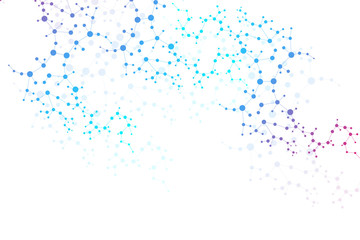 Structure molecule and communication. Dna, atom, neurons. Scientific concept for your design. Connected lines with dots. Medical, technology, chemistry, science background. Vector illustration.