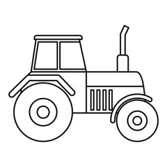 Tractor icon. Outline illustration of tractor vector icon for web design