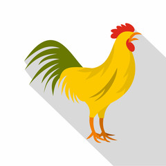 Gallic rooster, the symbol of France icon. Flat illustration of rooster vector icon for web design