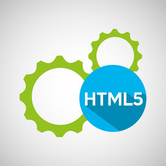 web development gears html5 vector illustration eps 10