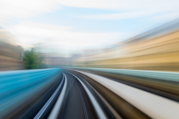 Speed motion in urban highway road tunnel