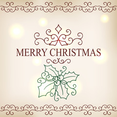 Calligraphic collection of christmas symbols.