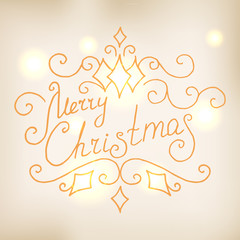 Calligraphic collection of christmas symbols.