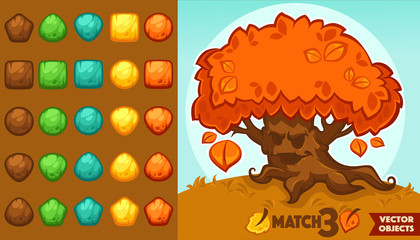 vector collection of match 3 objects, blocks and puzzles for you