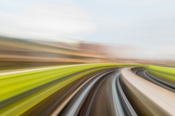 Speed motion in urban highway road tunnel
