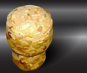 champagne cork dark background shadows left
