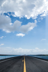Fototapeta premium Empty road with blue sky.